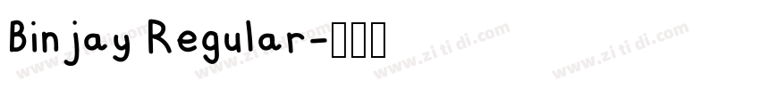Binjay Regular字体转换 Binjay Regular字体转换